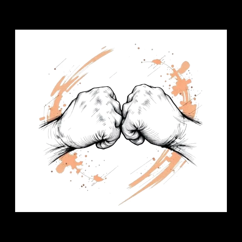 Fist Bump: A Symbolic Gesture of Unity and Solidarity Tapestry