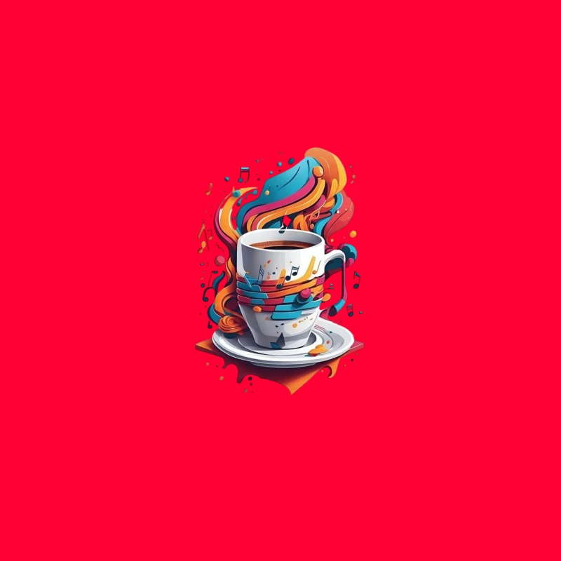 Colorful Coffee Cup with Musical Notes Travel Mug