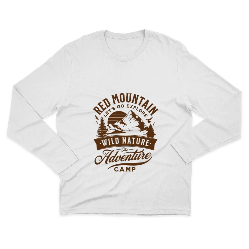 Aventure Sauvage au Camp Red Mountain Homme Manches Longues T-Shirt