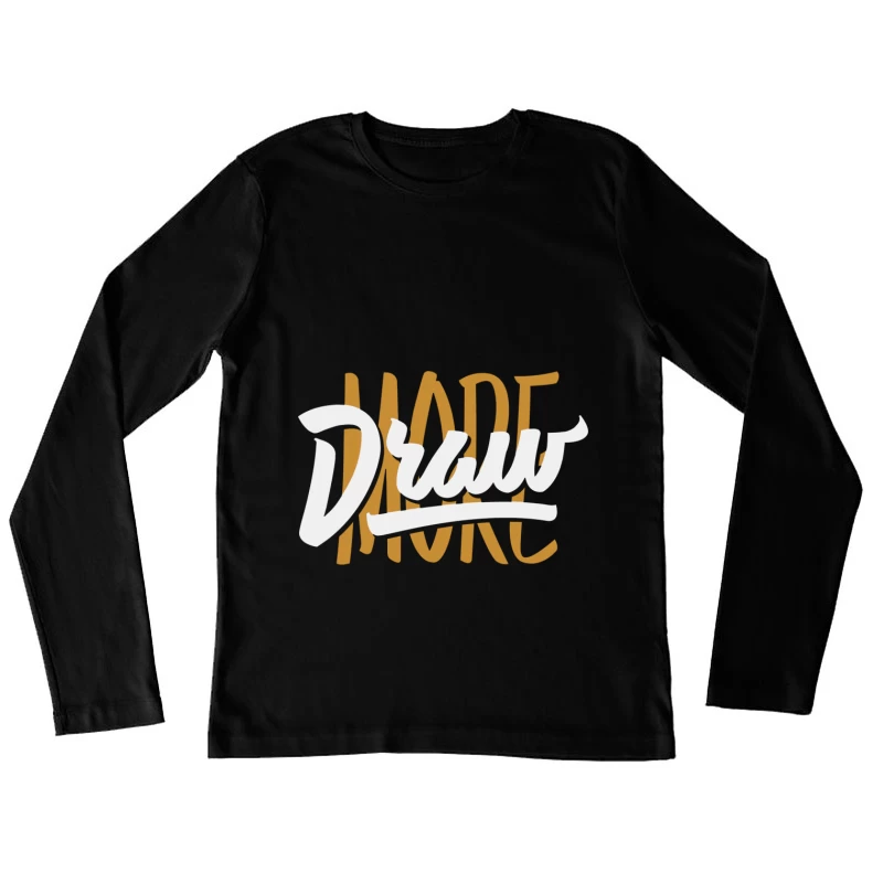 Kreatives Zeichendesign Damen Langarm T-Shirt