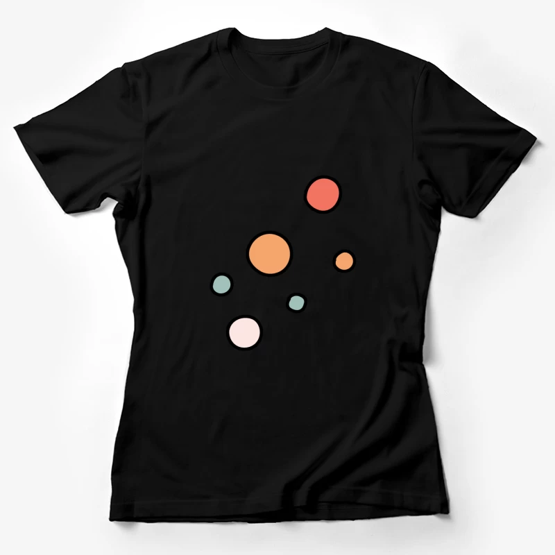 Cercles Colorés Abstraits Femme T-Shirt