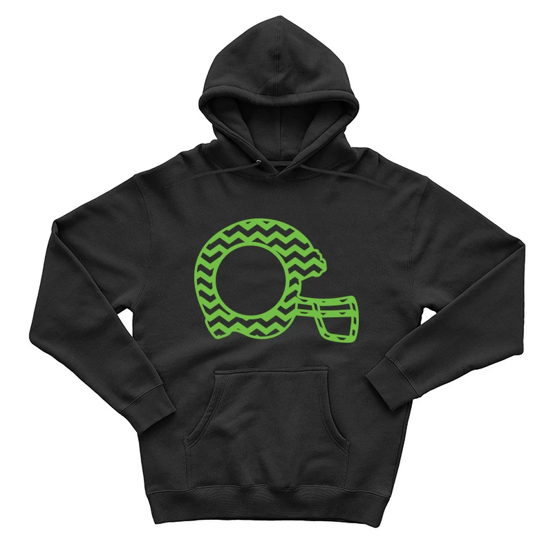 Casque de football vert en zigzag Homme Sweat à capuche