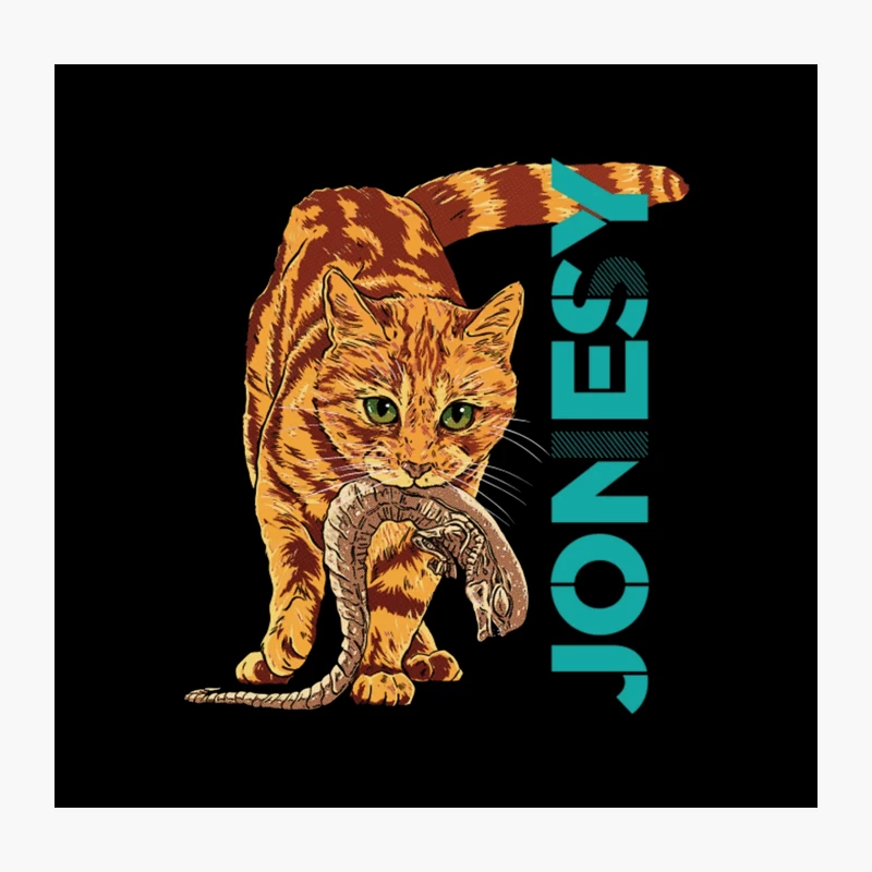 Jonesy Cat Throw Pillow