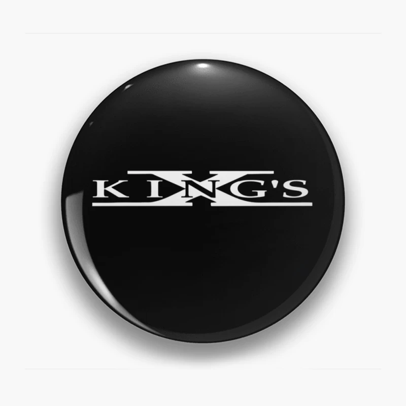 King's Text Logo Outline Design Pin