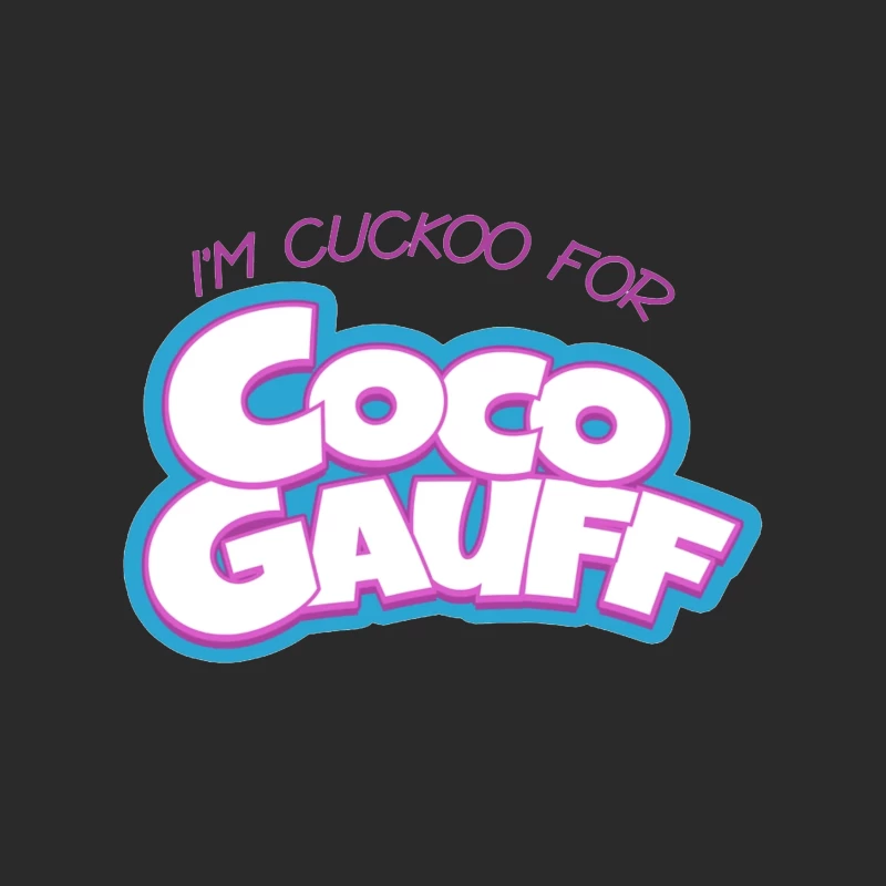 Stylized "I'm Cuckoo for Coco Gauff" Tennis Fan Text Logo Baseball Cap