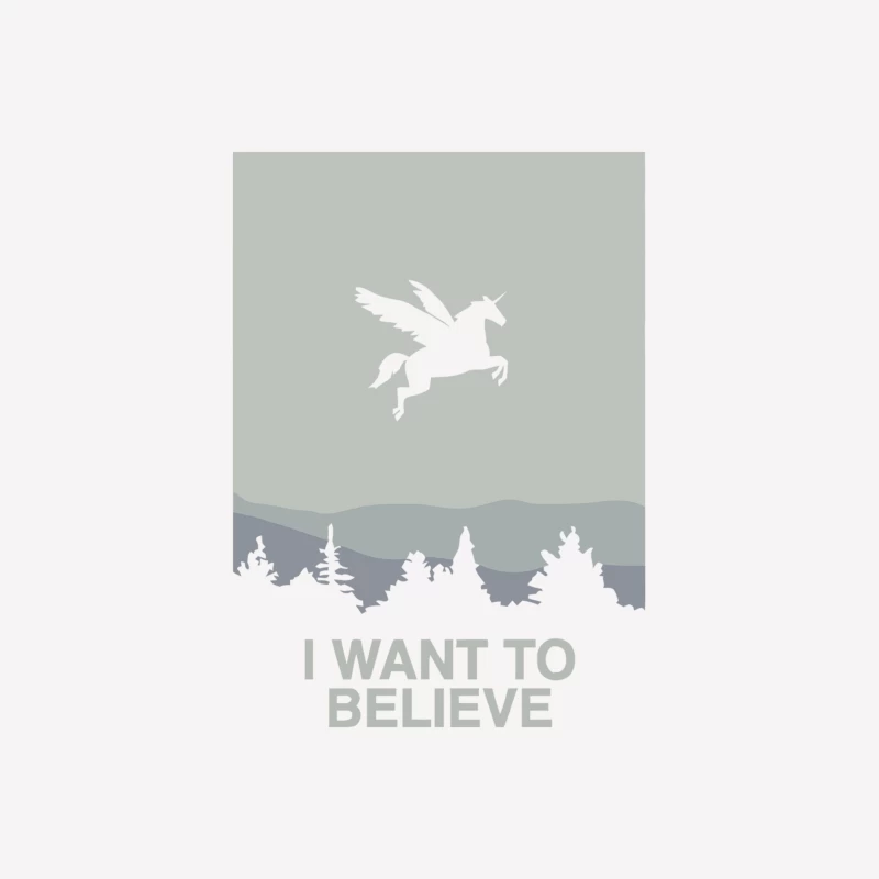 Mythical Pegasus Soars Over Minimalist Forest Landscape Female T-Shirt