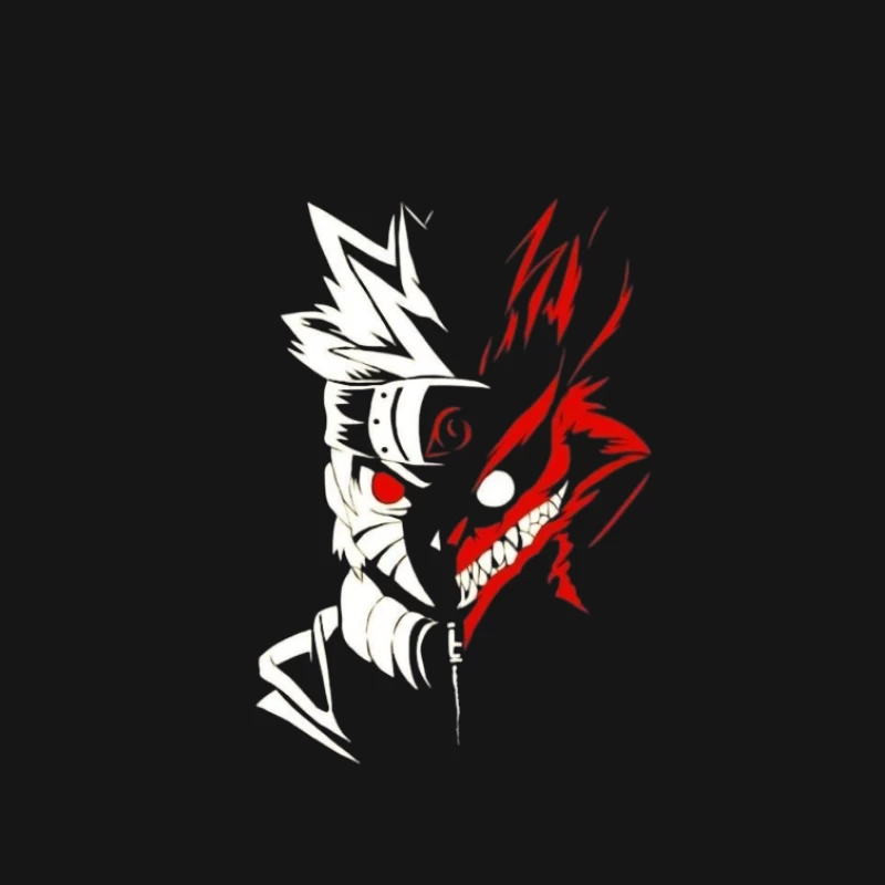 Halb Mensch, halb Dämon Kunstwerk Herren T-Shirt