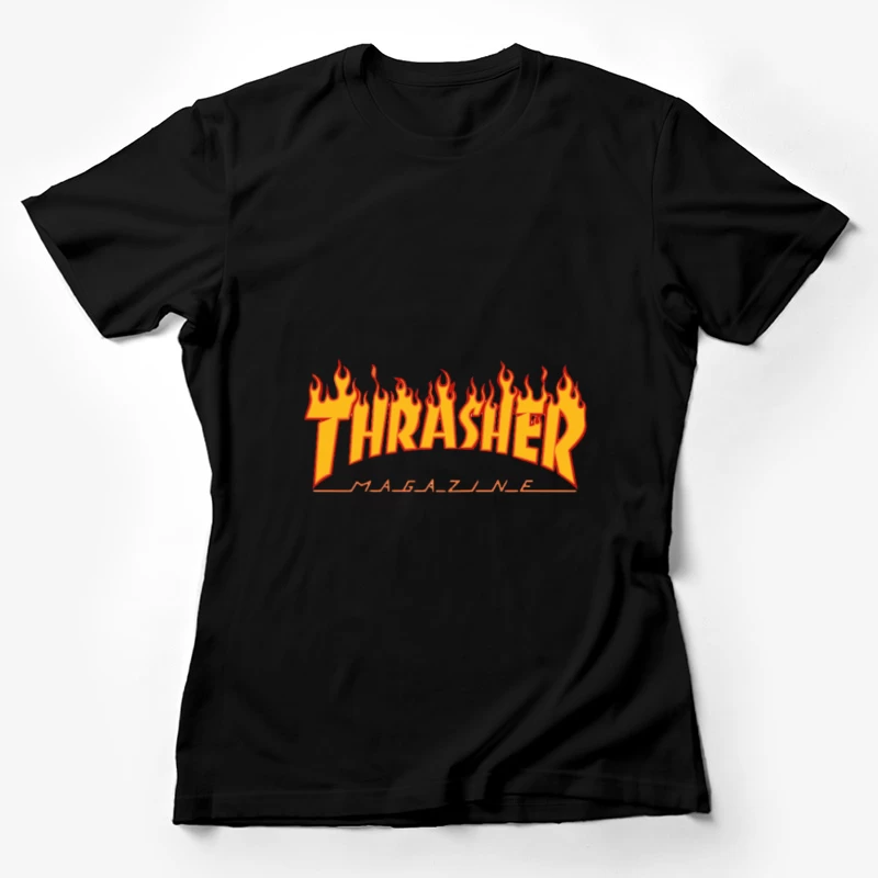 Logo en flammes du magazine Thrasher Femme T-Shirt