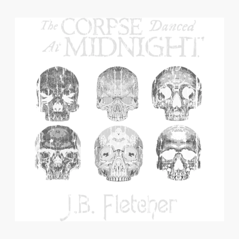 The Corpse Danced at Midnight book cover, distressed Throw Pillow