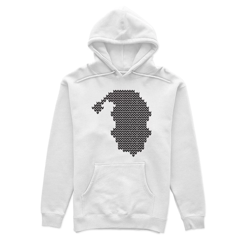 Motif hexagonal complexe en noir Femme Sweat à capuche