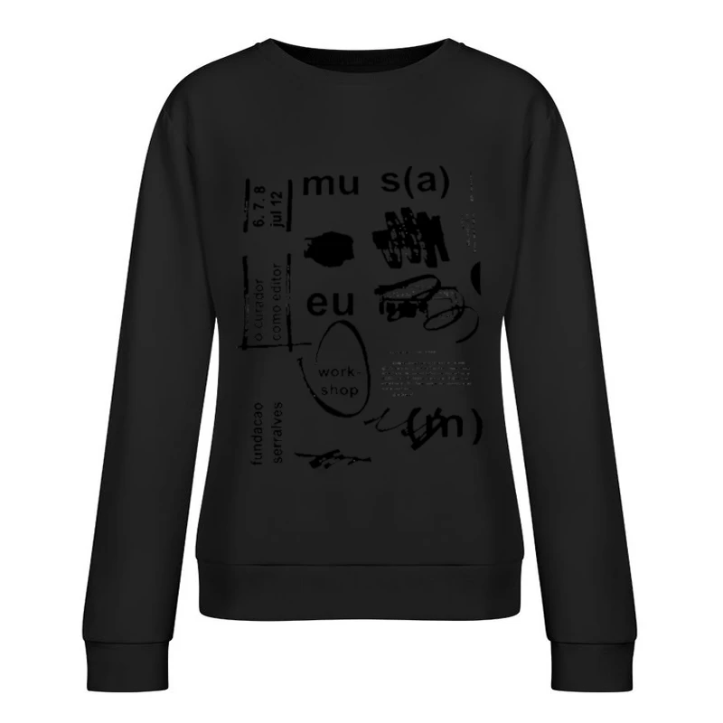 Graffiti Kunstwerk mit Ausstellungshinweis Damen Pullover Sweatshirt