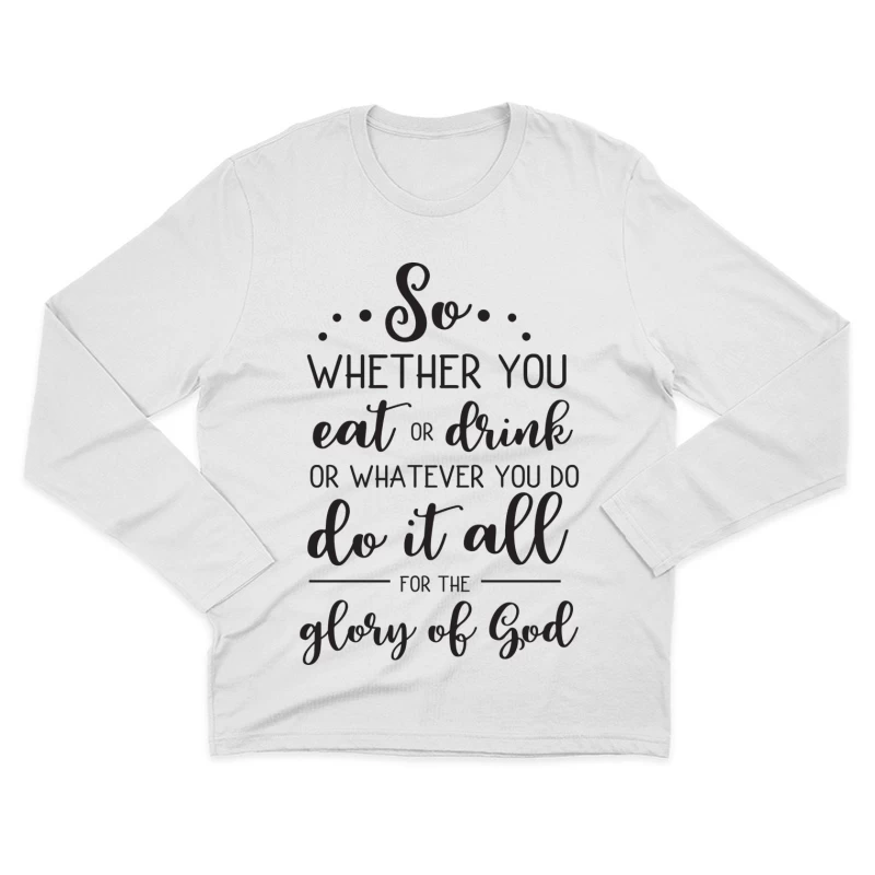 Inspirer la Gloire de Dieu dans Toutes Vos Actions Homme Manches Longues T-Shirt