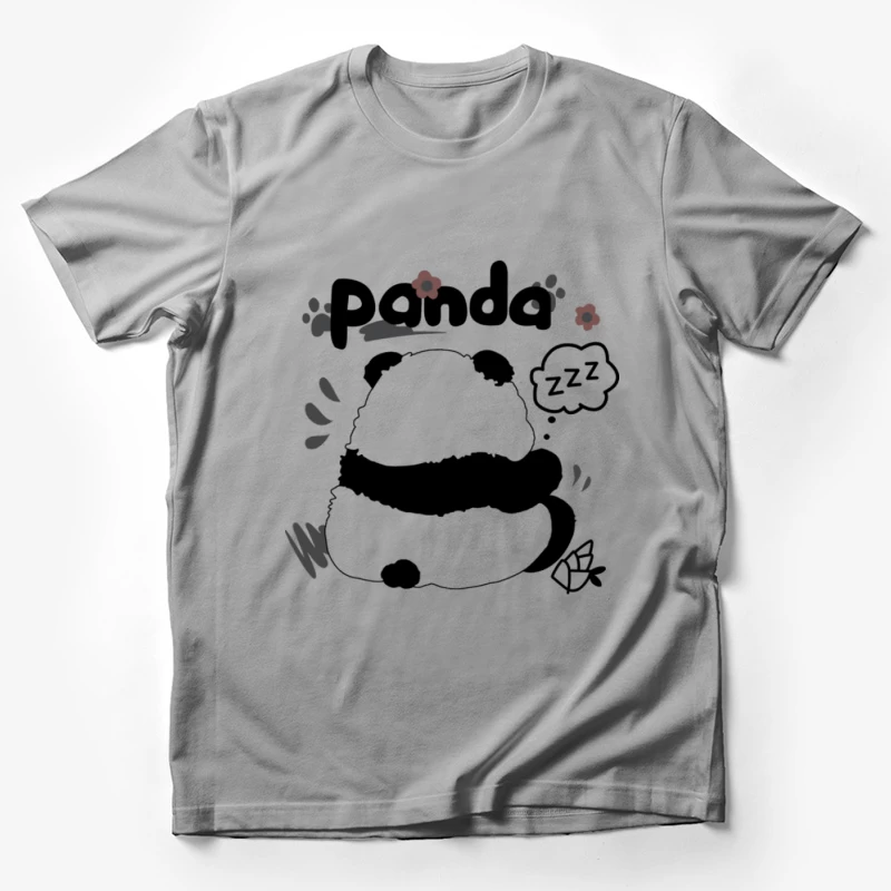 Schlafender Pandabär mit Blumen Herren T-Shirt