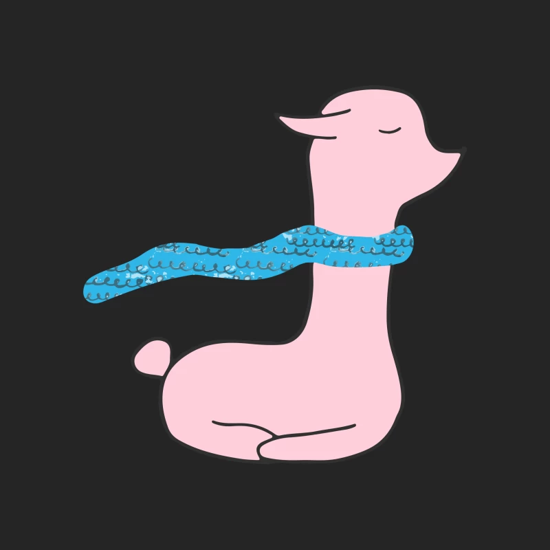Lama mignon avec écharpe Femme Sweat-shirt à enfiler
