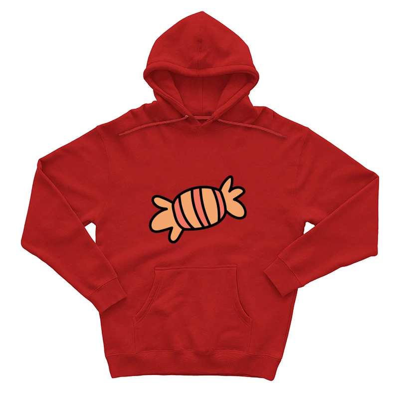 Bonbon rayé orange Homme Sweat à capuche