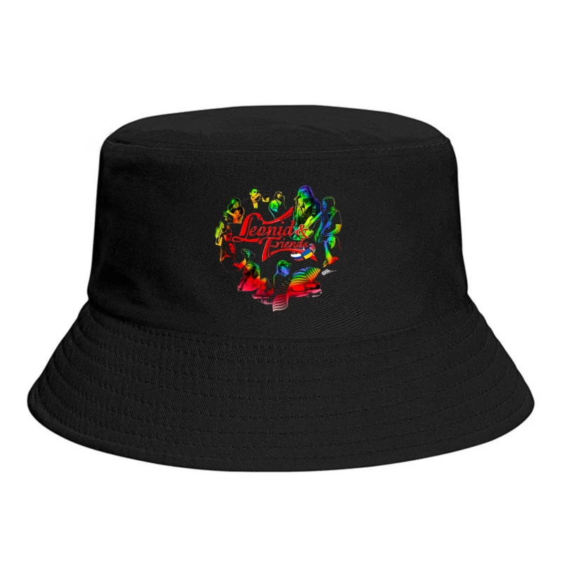 Leonid & Friends: Colorful Musical Band Artwork Bucket Hat