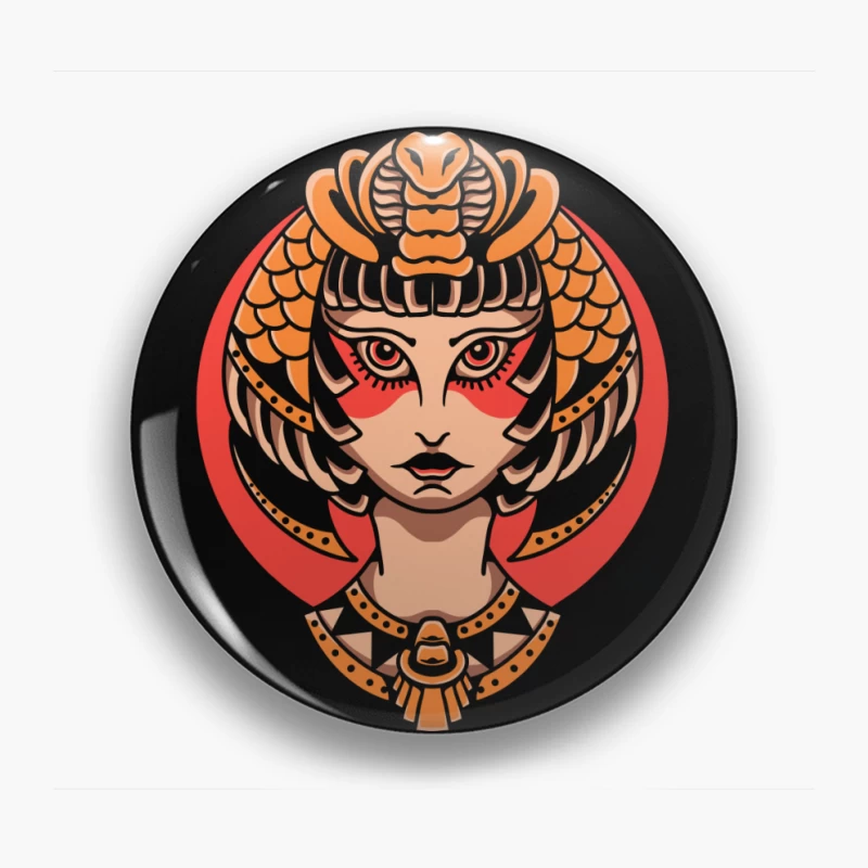 Fantasy Woman Illustration Pin