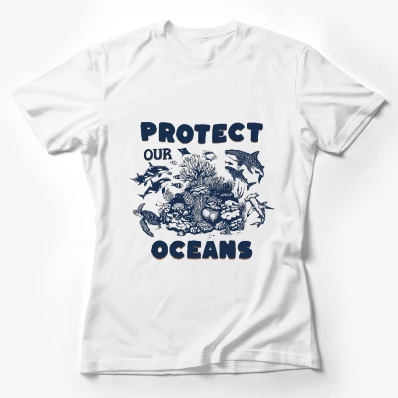 Protégeons nos Océans - Animaux marins et Corail Femme T-Shirt
