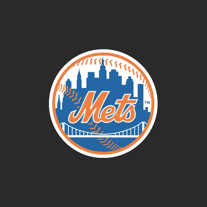 New York Mets MLB Baseball Team Logo with City Skyline Baseball Cap