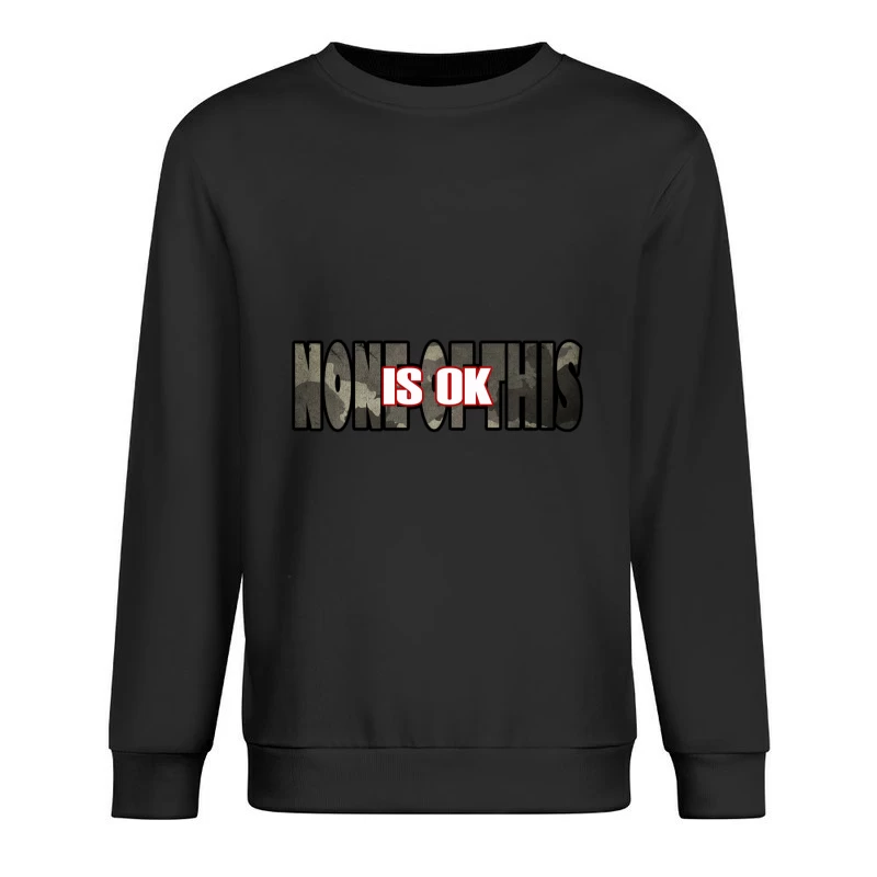 Protest Message Graphic Male Pullover Sweatshirt