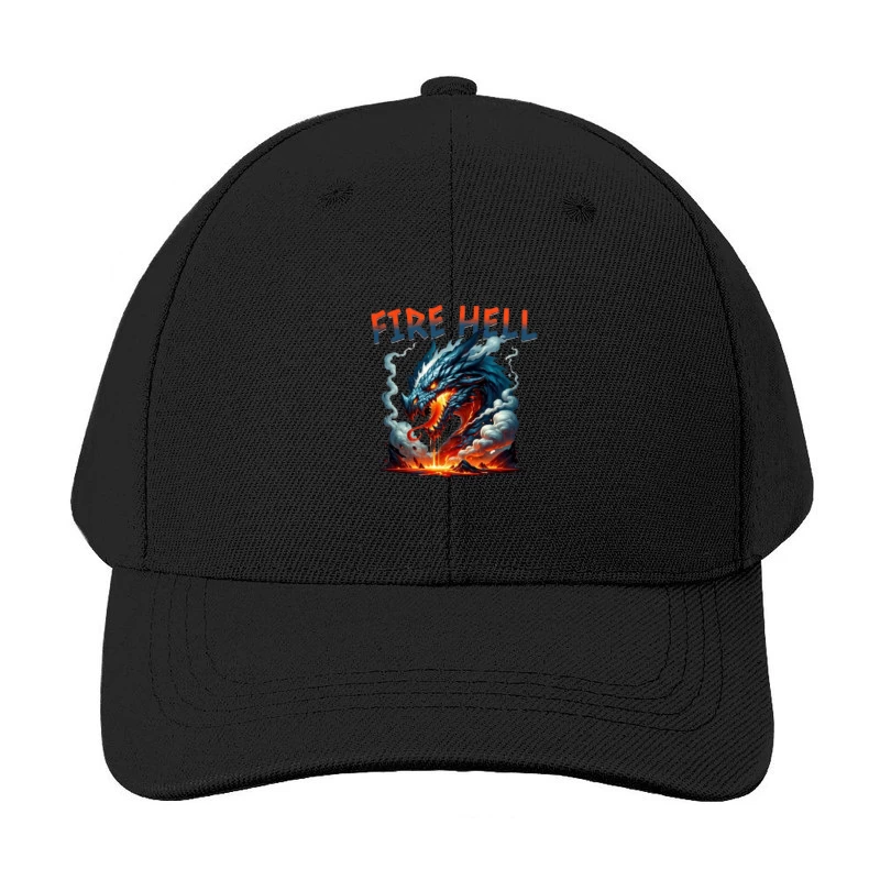 Fire Hell Dragon with Glowing Flames Baseball Cap