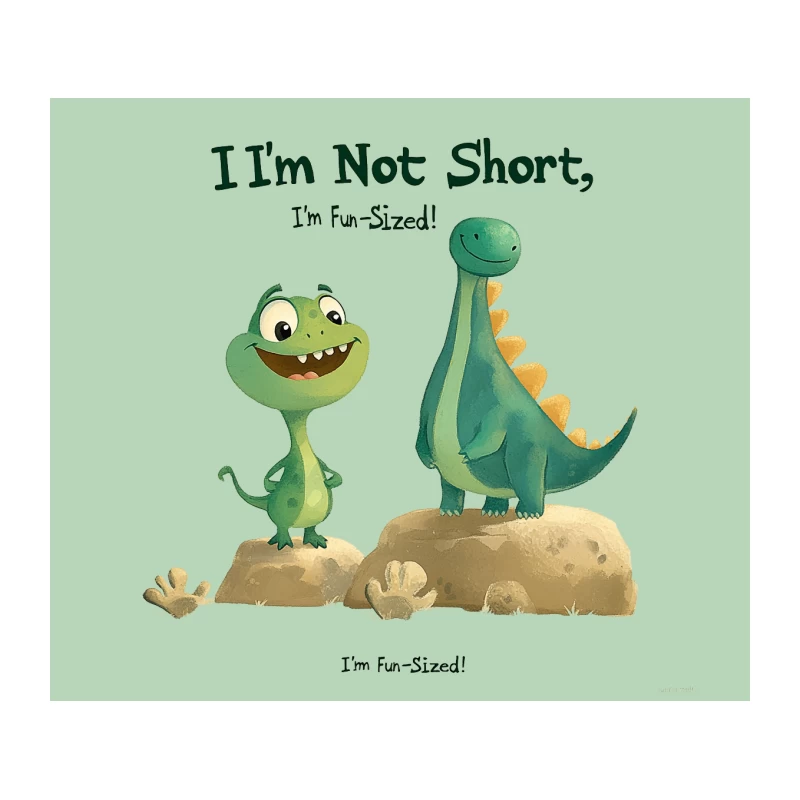 Fun-Sized Dinosaur Duo: Not Short, Just Adorable Tapestry