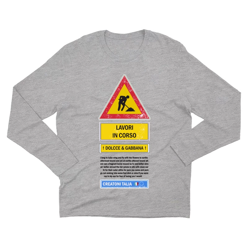Baustelle Werbeschild Herren Langarm T-Shirt