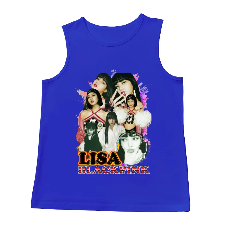 Collage of Lisa from BLACKPINK Male Tank Top