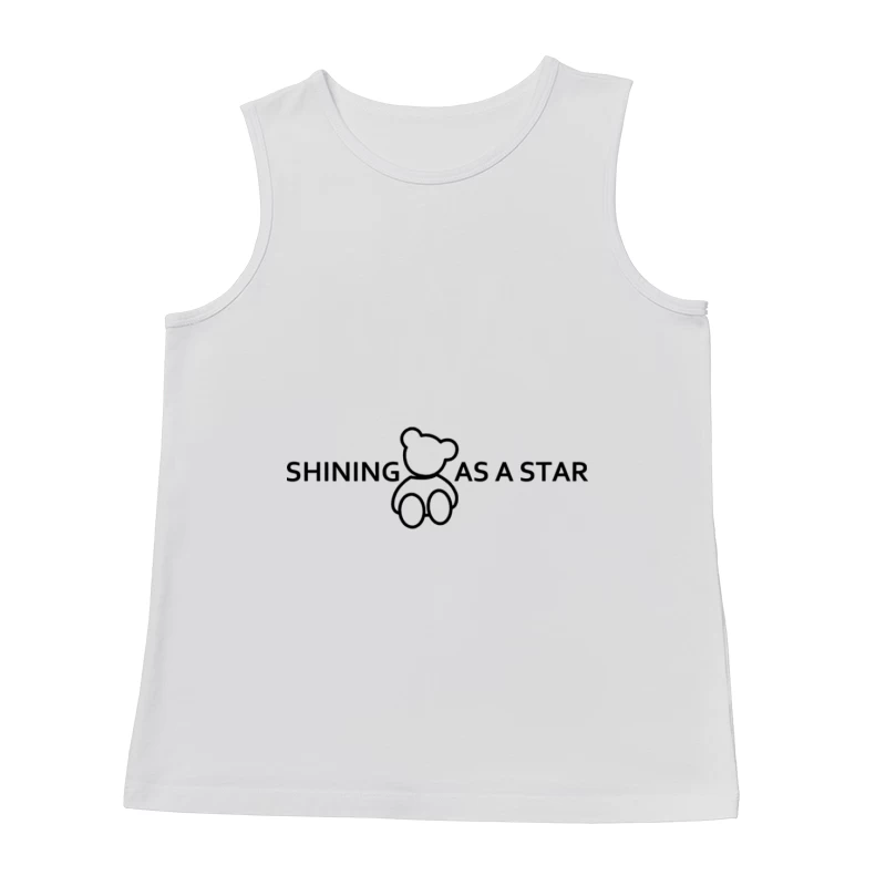 Niedliches Teddybär-Logo mit motivierendem Text Herren Tanktops