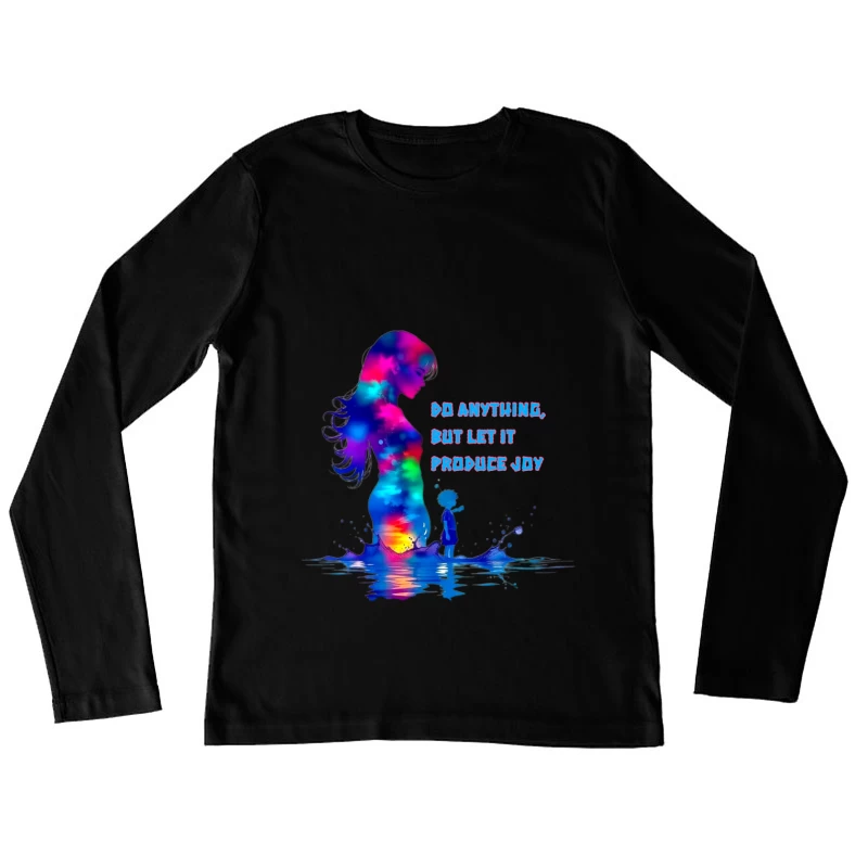 Colorful Silhouette of Joy Female Long Sleeve T-Shirt