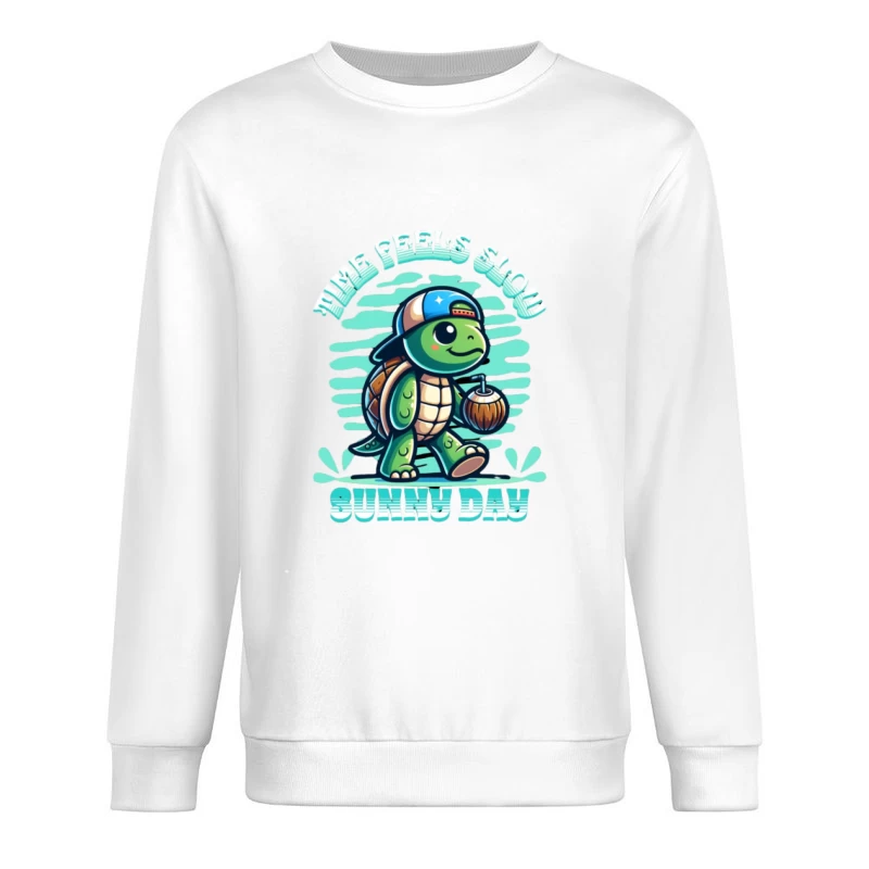 Tortue un jour ensoleillé Homme Sweat-shirt à enfiler