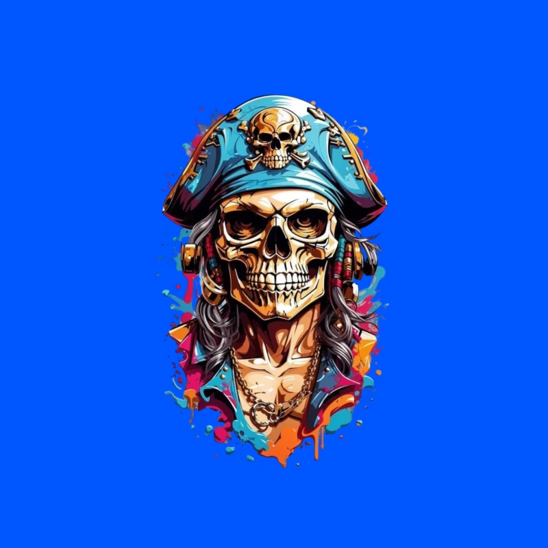 Stylized Pirate Skull Art iPhone Case
