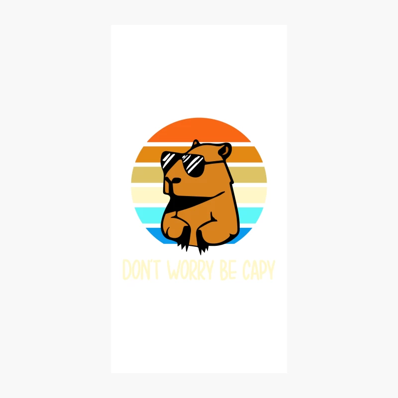 Don't Worry Be Capy Retro Rodent Funny Capybara iPhone Case