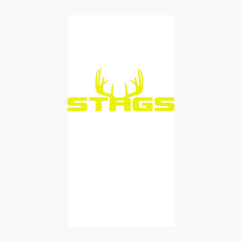 Yellow Stags Logo with Antlers iPhone Case