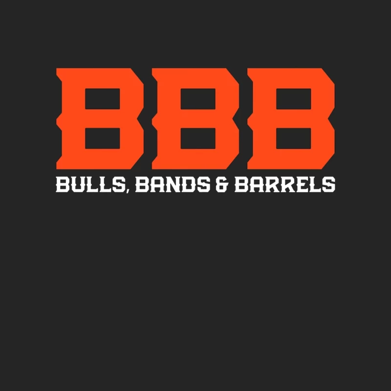 Orange BBB (Bulls Bands & Barrels) Western Event Logo Design Female Pullover Sweatshirt