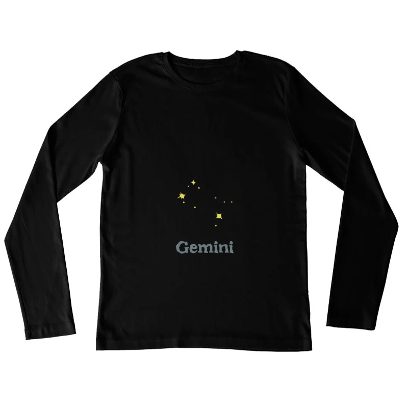 Gemini Sternbild Illustration Damen Langarm T-Shirt