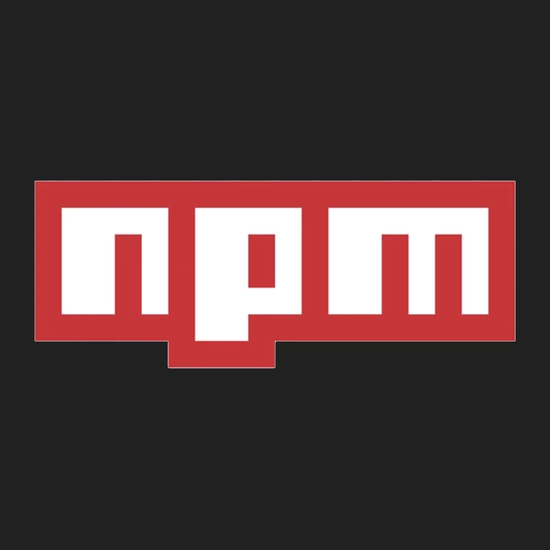 NPM (Node Package Manager) Logo in Red and White Bucket Hat