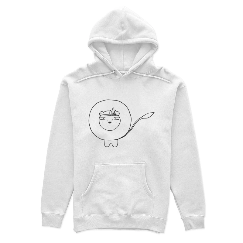 Dessin de lion adorable en ligne Femme Sweat à capuche