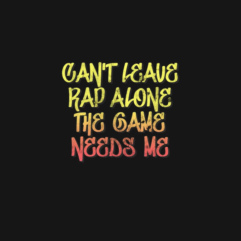 Can_t Leave Rap Alone! Hip Hop Typography Design Desk Mat
