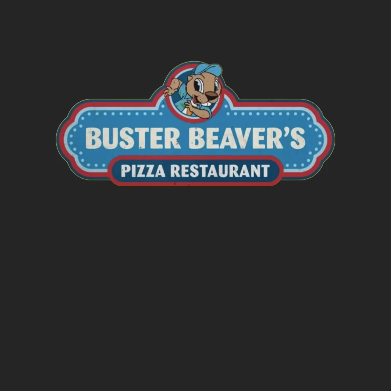 Buster Beaver's Pizza Restaurant Male Pullover Sweatshirt