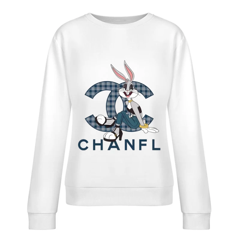 Kreatives Logo-Design mit Comicfigur Damen Pullover Sweatshirt