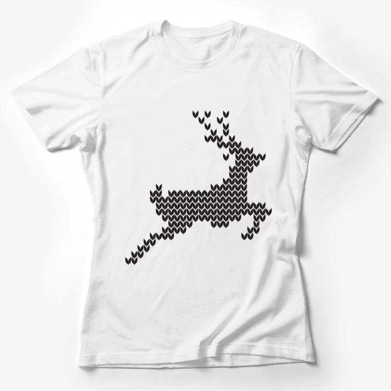 Art géométrique de cerf sauteuse Femme T-Shirt