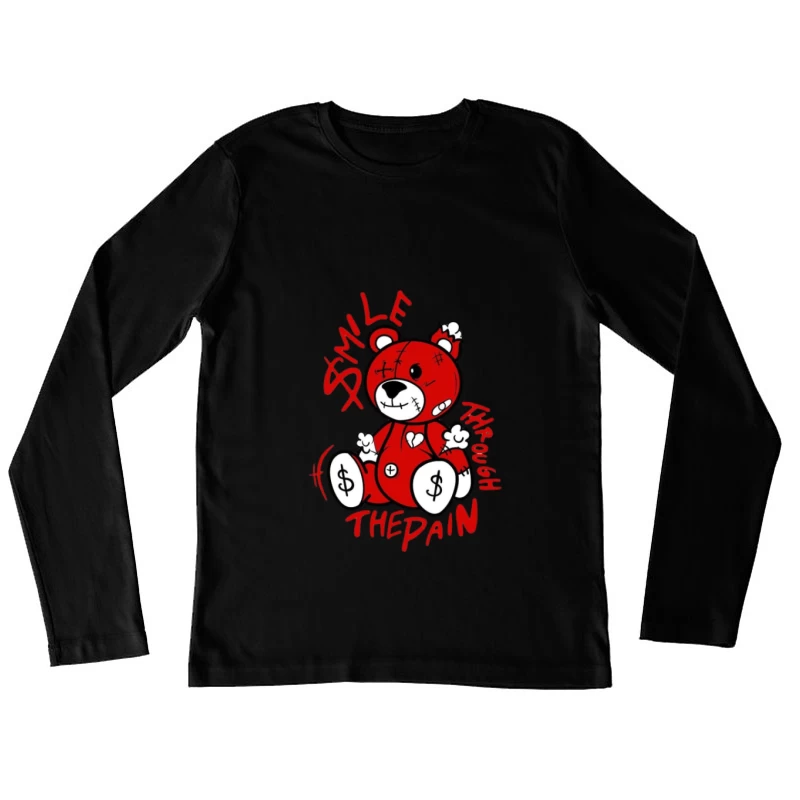 Lächeln durch den Schmerz Bär Damen Langarm T-Shirt