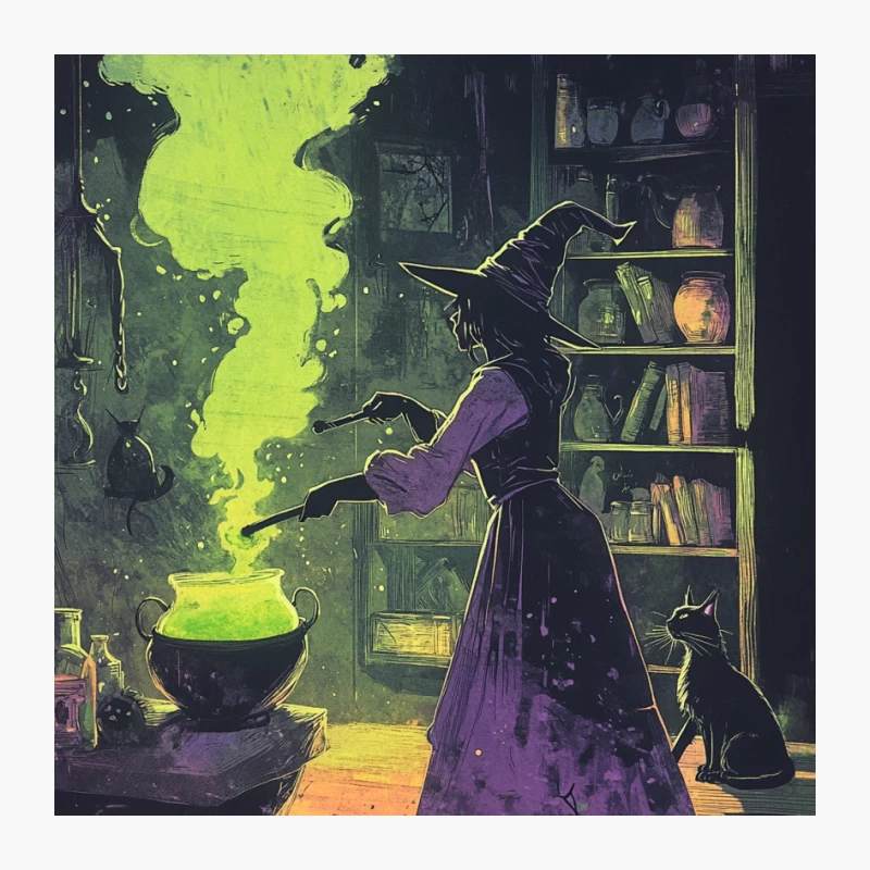 Witch's Magical Brew: Spellcasting in the Enchanted Study Pin