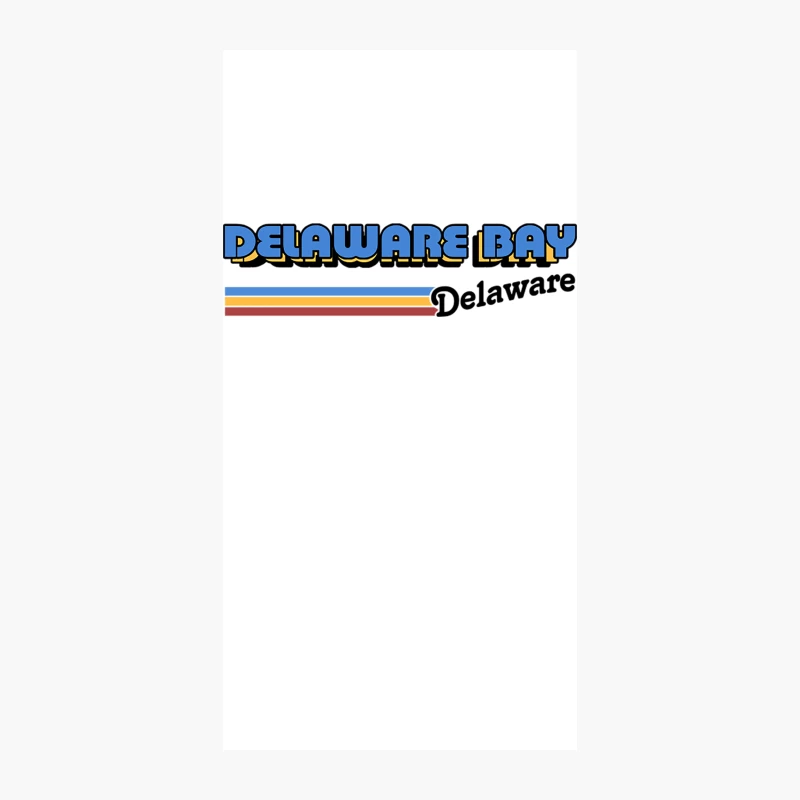 Delaware Bay, Delaware   Retro Styled Design iPhone Case