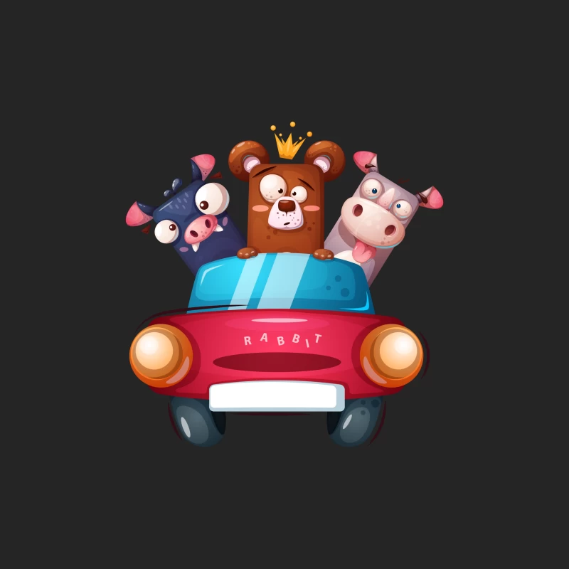 Animaux mignons dans une voiture Homme Sweat-shirt à enfiler