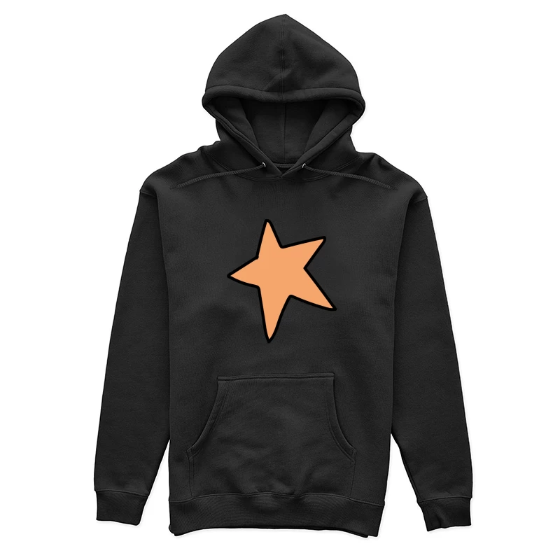 Étoile orange dessinée Femme Sweat à capuche