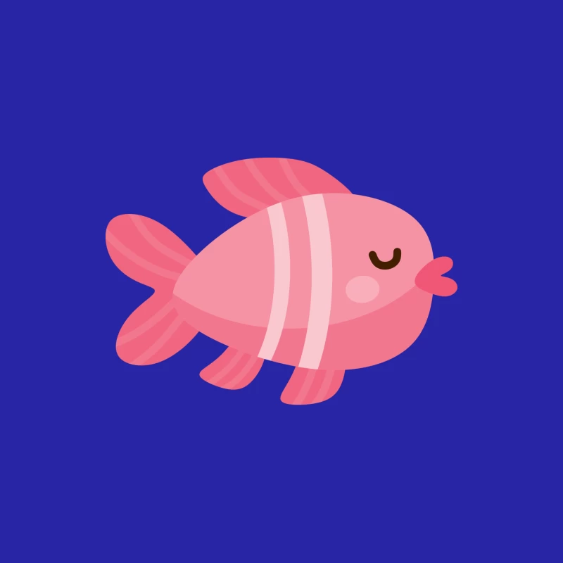 Illustration adorable d'un poisson rose Homme Débardeur