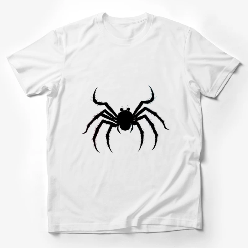 Menacing Spider Silhouette in Black Male T-Shirt