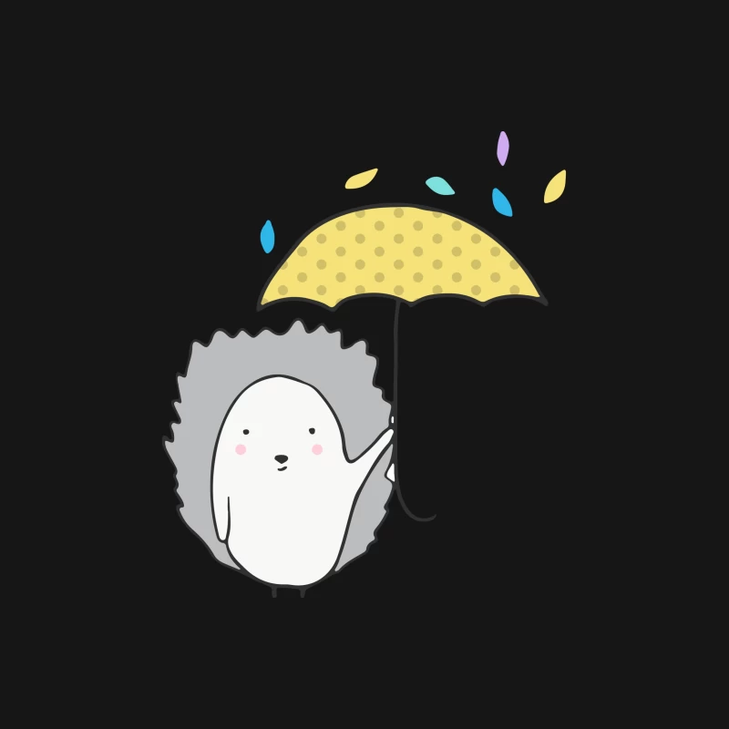 Hérisson mignon sous parapluie Femme T-Shirt